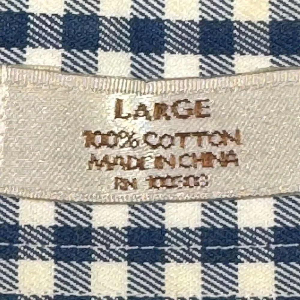 Peter Millar Shirt Mens L Blue Check Nanoluxe Long Sleeve Button Down IGF Preppy